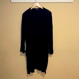 Long black Audrey ribbed sweater